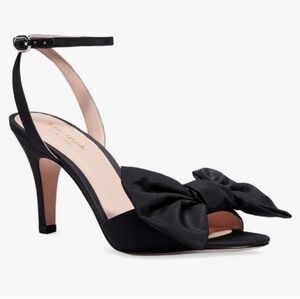 Kate Spade New York Gloria Black Bow Ankle Strap Sandals Size 6B